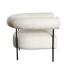 District Accent Chair in Ivory Boucle Fabric w/ Black Metal Frame / DISTRICTCHIV