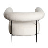 District Accent Chair in Ivory Boucle Fabric w/ Black Metal Frame / DISTRICTCHIV