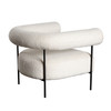 District Accent Chair in Ivory Boucle Fabric w/ Black Metal Frame / DISTRICTCHIV