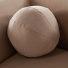 Form Sofa in Camel Performance Velvet w/ (2) Accent Pillow Balls / FORMSOCA