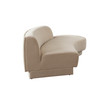 Zelda RF Curved Chaise in Light Camel Performance Velvet w/ (1) Accent Pillow Ball / ZELDARCLCA