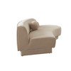 Zelda RF Curved Chaise in Light Camel Performance Velvet w/ (1) Accent Pillow Ball / ZELDARCLCA