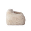 Dawson Accent Chair in Yak Sand Natural Faux Fur / DAWSONCHNA