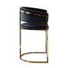 Solstice Counter Height Chair in Black Velvet w/ Polished Gold Metal Frame / SOLSTICESTBL1PK