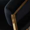 Solstice Counter Height Chair in Black Velvet w/ Polished Gold Metal Frame / SOLSTICESTBL1PK