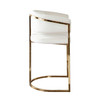 Solstice Counter Height Chair in Cream Velvet w/ Polished Gold Metal Frame / SOLSTICESTCM1PK