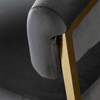 Solstice Counter Height Chair in Grey Velvet w/ Polished Gold Metal Frame / SOLSTICESTGR1PK