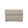 Zia Armless Chair in Ivory Sherpa Fabric / ZIAACIV