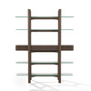 Modrest Rinaldi - Mid-Century Modern Grey Ash + Glass Bookshelf / VGCS-DS-23006