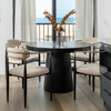 Modrest Desoto - Modern Black Concrete Round Dining Table / VGGR-630510-BLK