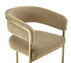 Modrest Sebastian - Modern Brown Fabric + Antique Brass Counter Chair / VGGA-6251CH-C-BRN