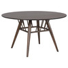 Everton Round 53-inch Wood Dining Table Dark Walnut / CS-108891