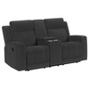 Brentwood Upholstered Motion Reclining Loveseat Dark Charcoal / CS-610285