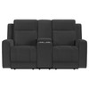 Brentwood Upholstered Motion Reclining Loveseat Dark Charcoal / CS-610285