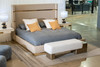 Eastern King Modrest Sterling Modern Beige Bonded Leather & Gold Bed / VGVCBD1901-BGE-EK