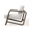 Modrest Wilber - Modern Off-White Fabric + Grey Wood Accent Chair / VGVC-S2305A-WHT