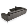 Lamod Italia Soho - Italian Left Facing Grey Nirvana Fume Leather Sectional Sofa / VGDTSOHO-LAF-GRY-SECT-SOFA