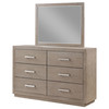 Kenora 6-drawer Dresser and Mirror Barley Brown / CS-224853M
