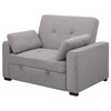 Edith Upholstered Convertible Sleeper Sofa Bed Grey / CS-360147
