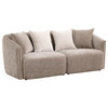 Townsend 2-piece Chenille Upholstered Sofa Set Latte / CS-504754-S2