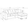 Storey Upholstered Sleeper Sectional Chaise Sofa Grey / CS-504779