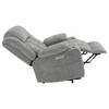 Houston Upholstered Power Lift Recliner Grey / CS-602284P