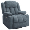Houston Upholstered Power Lift Recliner Slate Blue / CS-602294P
