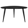 Odessa Triangular Solid Wood Coffee Table Black / CS-707918