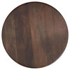 Dale Round Solid Mango Wood Side End Table Brown / CS-721997