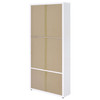 Hawthorne 4-shelf Glass Door Tall Cabinet with Drawers White / CS-953477