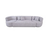 Divani Casa Beau - Modern Light Grey Fabric Sectional Sofa With 2 Swirling Chair / VGAH-VH119-LTGRY