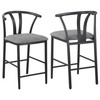 Dolman Counter Height Dining Side Chair Grey (Set of 2) / CS-105549