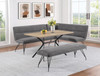 Dodson Fabric Upholstered Dining Bench Grey / CS-108487