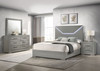 Ives 4-piece Eastern King Bedroom Set Grey High Gloss / CS-224971KE-S4