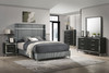 Lucia 61-inch Upholstered Eastern King Wingback Bed Grey / CS-224991KE