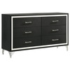 Lucia 6-drawer Dresser Cabinet Black / CS-224993