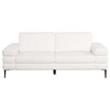 Jessel Chenille Upholstered Track Arm Sofa Ivory / CS-508801