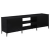 Amherst 2-door 70-inch Metal TV Stand Media Console Black / CS-710034