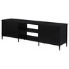 Amherst 2-door 70-inch Metal TV Stand Media Console Black / CS-710034