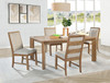 Bruner 5-piece 72-inch Rectangular Dining Set Natural Brown / CS-109101-S5