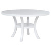 Judd 54-inch Round Dining Wood Table with Shelf Pearl White / CS-109330