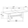 Kailani 110-inch Rectangular Wood Dining Table Beige Oak / CS-109381