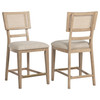 Kailani Rattan Cane Counter Side Chair Beige Oak (Set of 2) / CS-109389