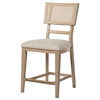 Kailani Rattan Cane Counter Side Chair Beige Oak (Set of 2) / CS-109389