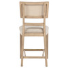 Kailani Rattan Cane Counter Side Chair Beige Oak (Set of 2) / CS-109389