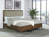 Maderia 57-inch Upholstered Eastern King Panel Bed Walnut / CS-223321KE