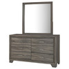 Wright 6-drawer Dresser and Mirror Brown Oak / CS-223343M