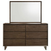 Glenwood 6-drawer Dresser and Mirror Warm Brown / CS-225013M