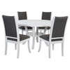 Judd 5-piece 54-inch Round Wood Dining Table Set Pearl White / CS-109330-S5