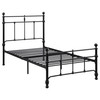 Novak 48-inch Metal Twin Open Frame Bed Matte Black / CS-316001T